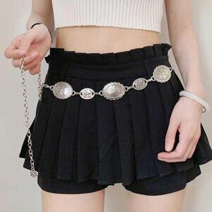 2 Pc Western Concho Belt for Woman Vintage Style Plus Cowgirl Earrings